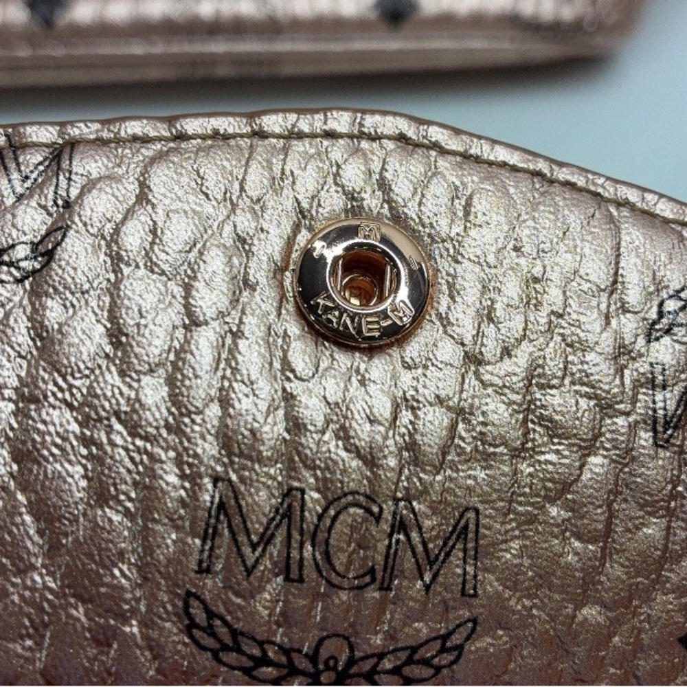 MCM Reversible Large Metallic Visetos Canvas Shopper Tote - Picture 10 of 15